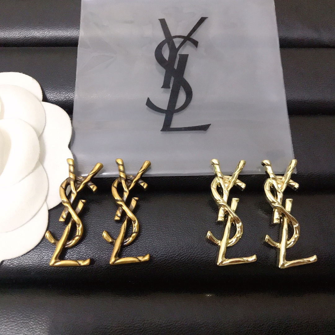 YSL copper vintage earrings 112958