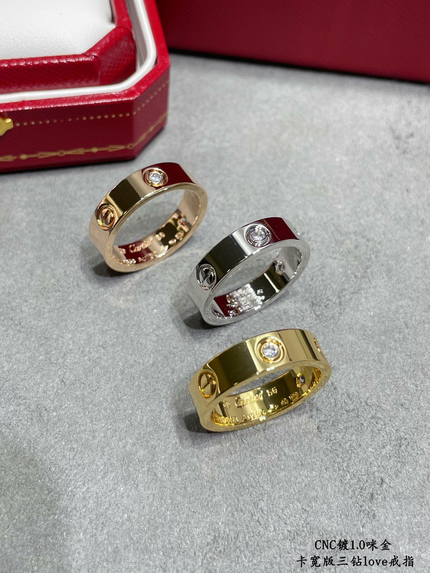 Cartier 3-diamonds  Ring