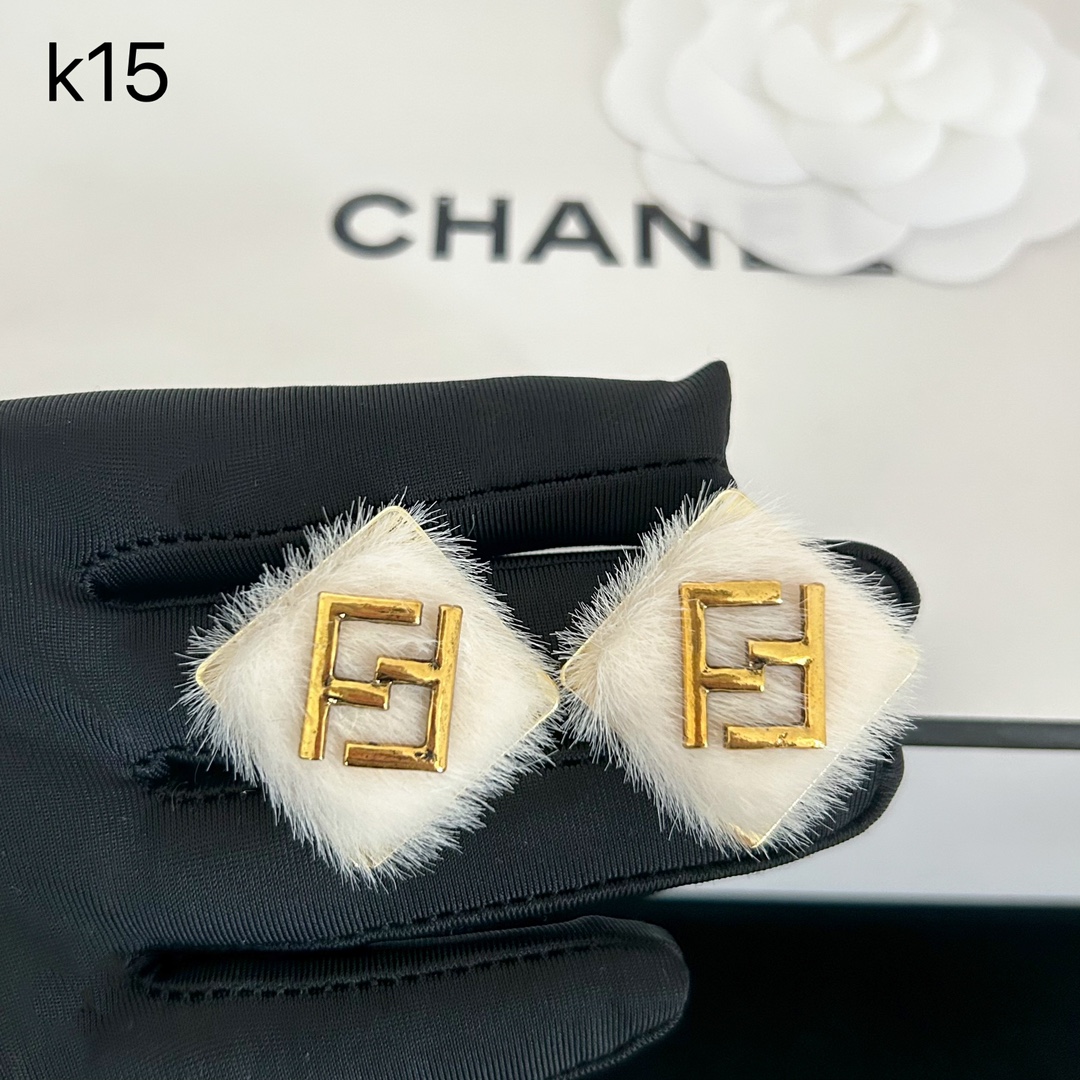 k15 Fendi FF earrings
