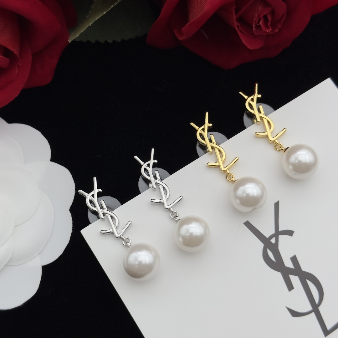 YSL pearls earrings