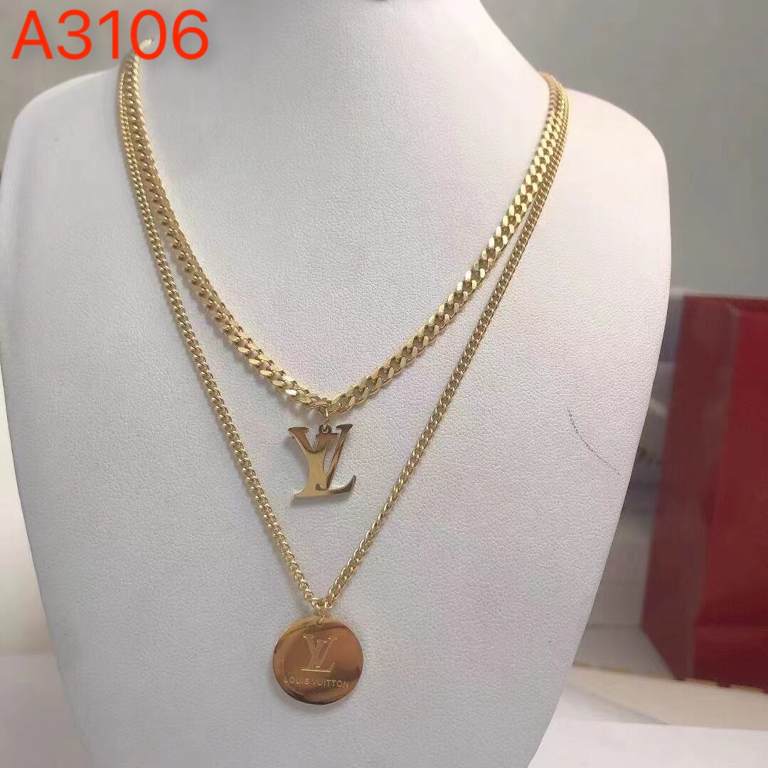LV Gold double-decker necklace 113141