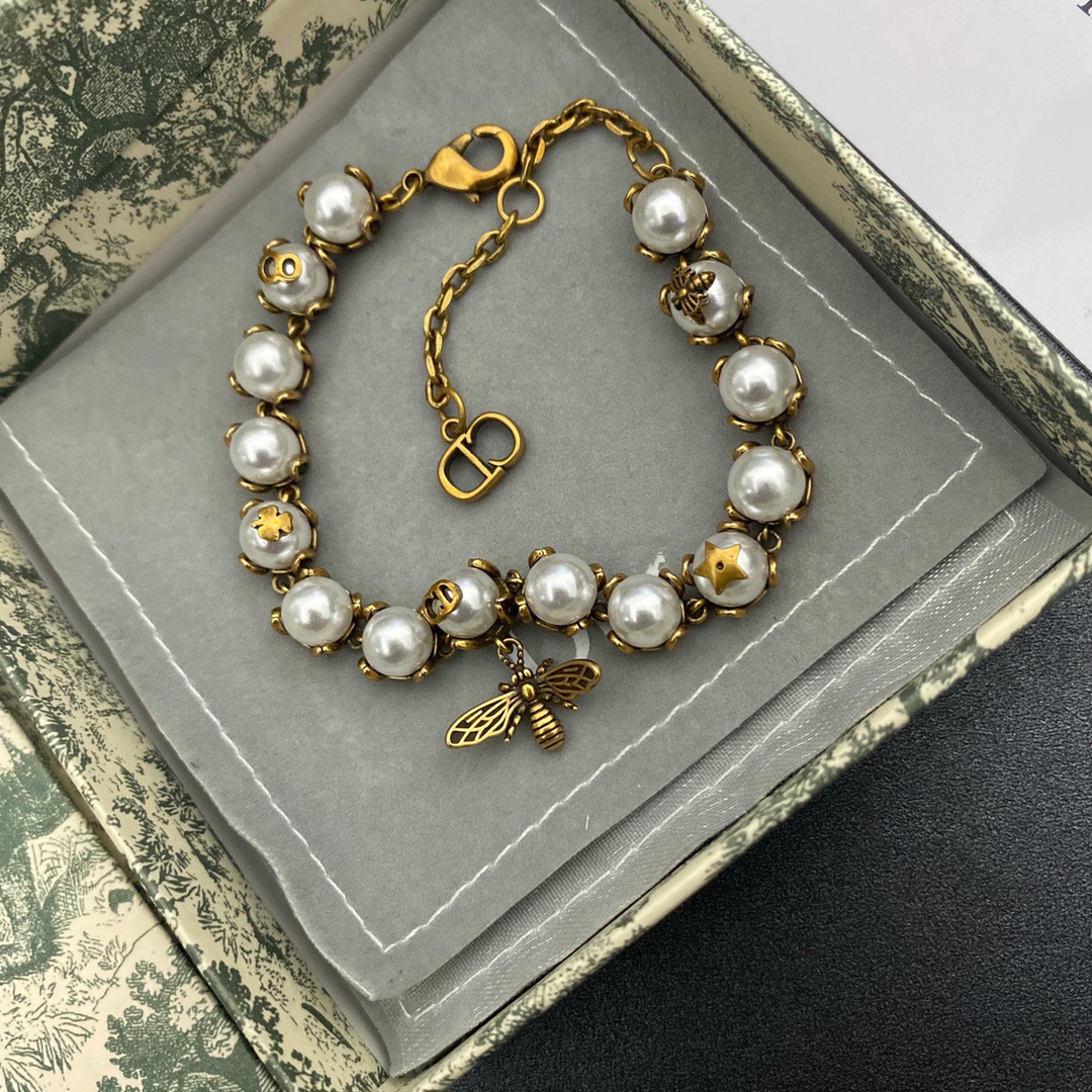 B448 Copper pearls Dior bracelet