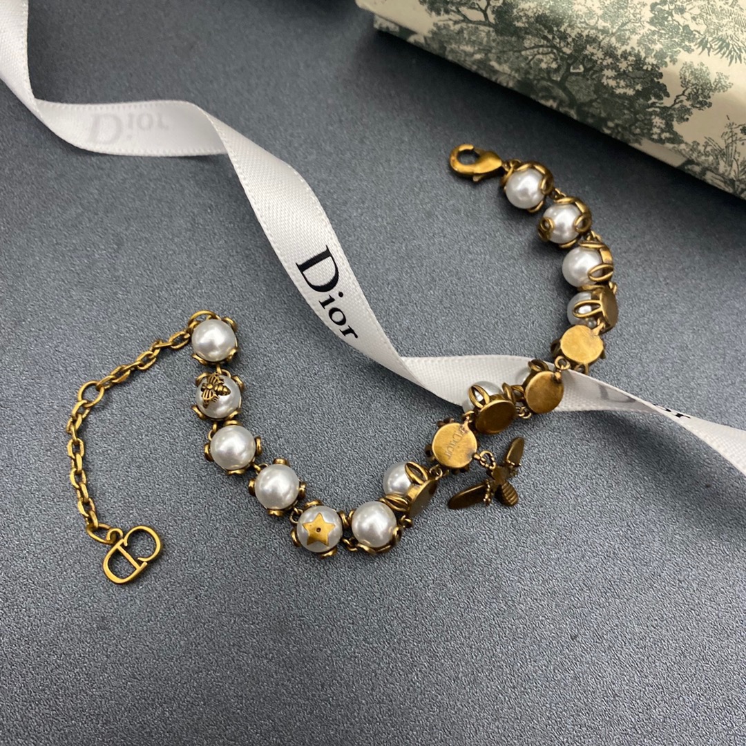 B448 Copper pearls Dior bracelet