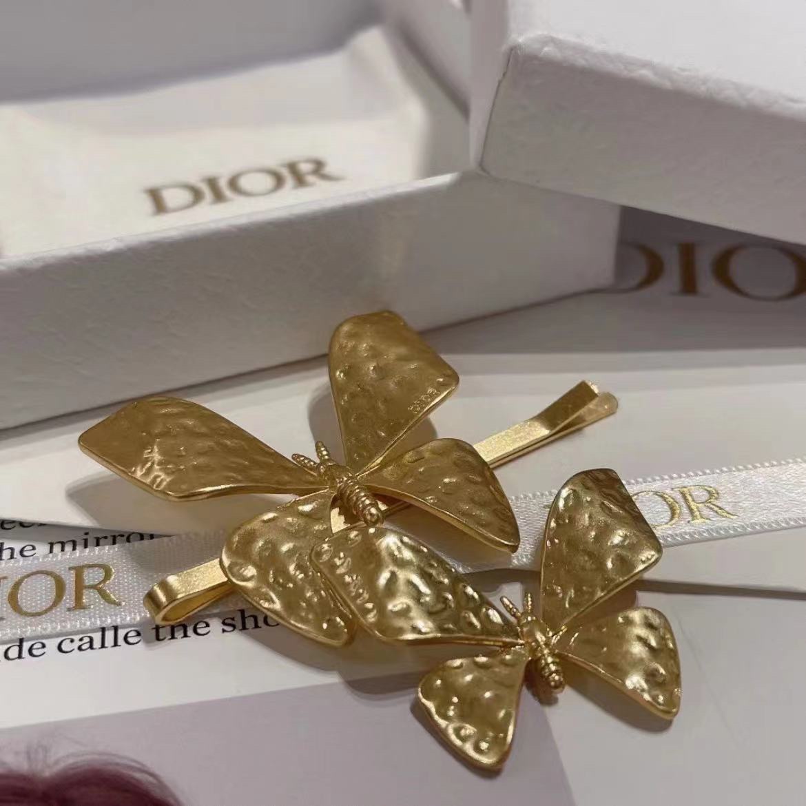 FS7084  Dior butterfly hairclip