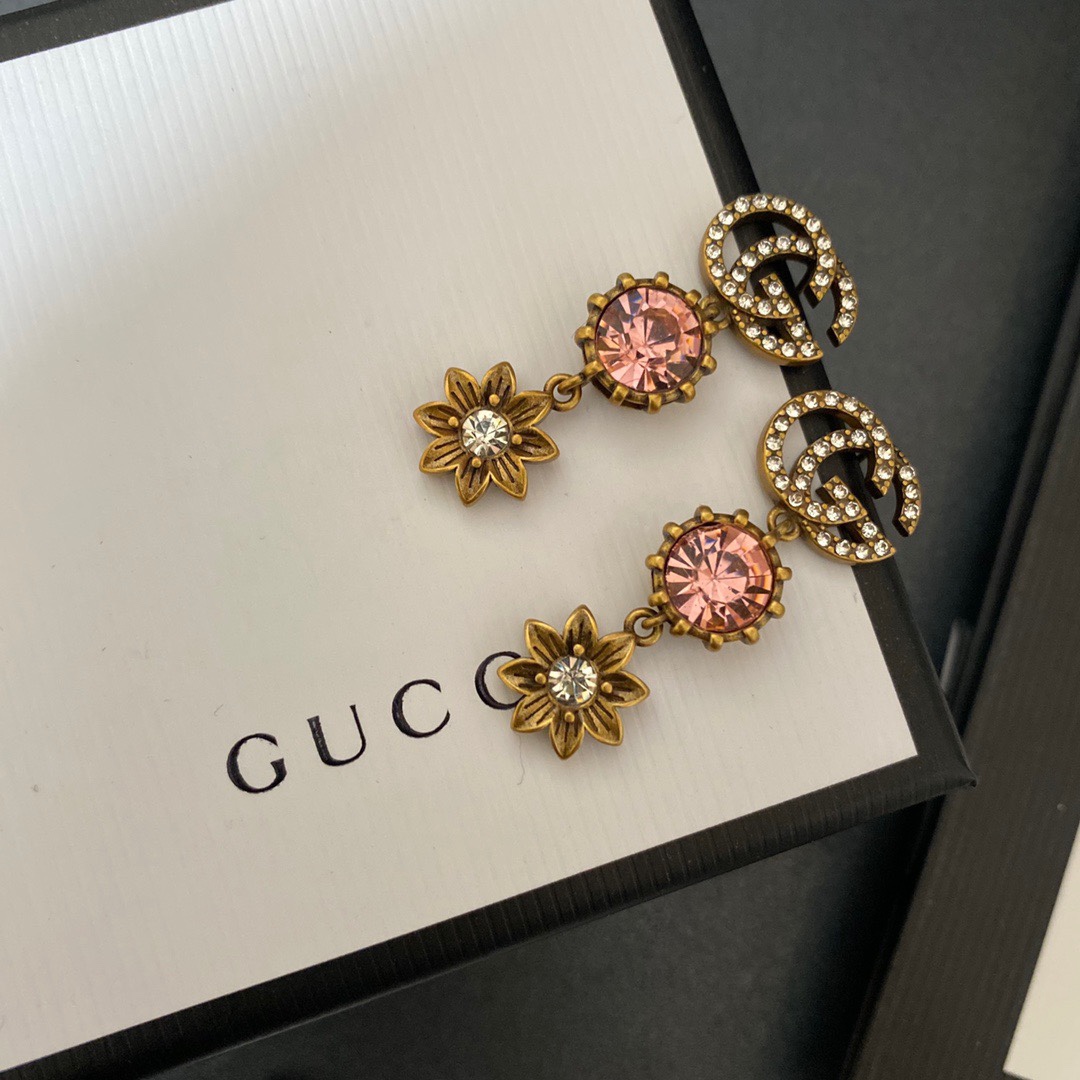 Gucci copper crystal earrings 110393
