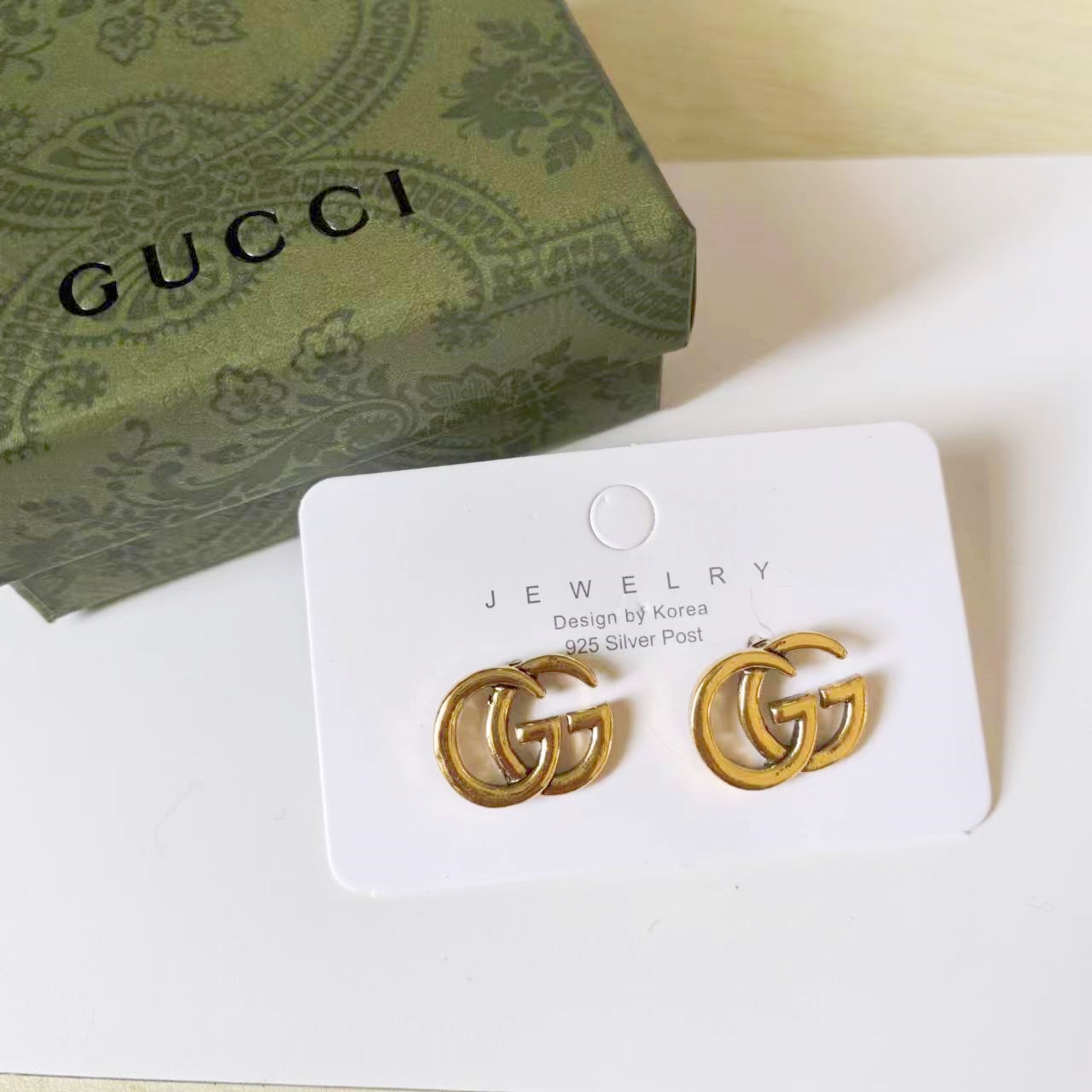 Big sale!Gucci copper vintage GG earrings