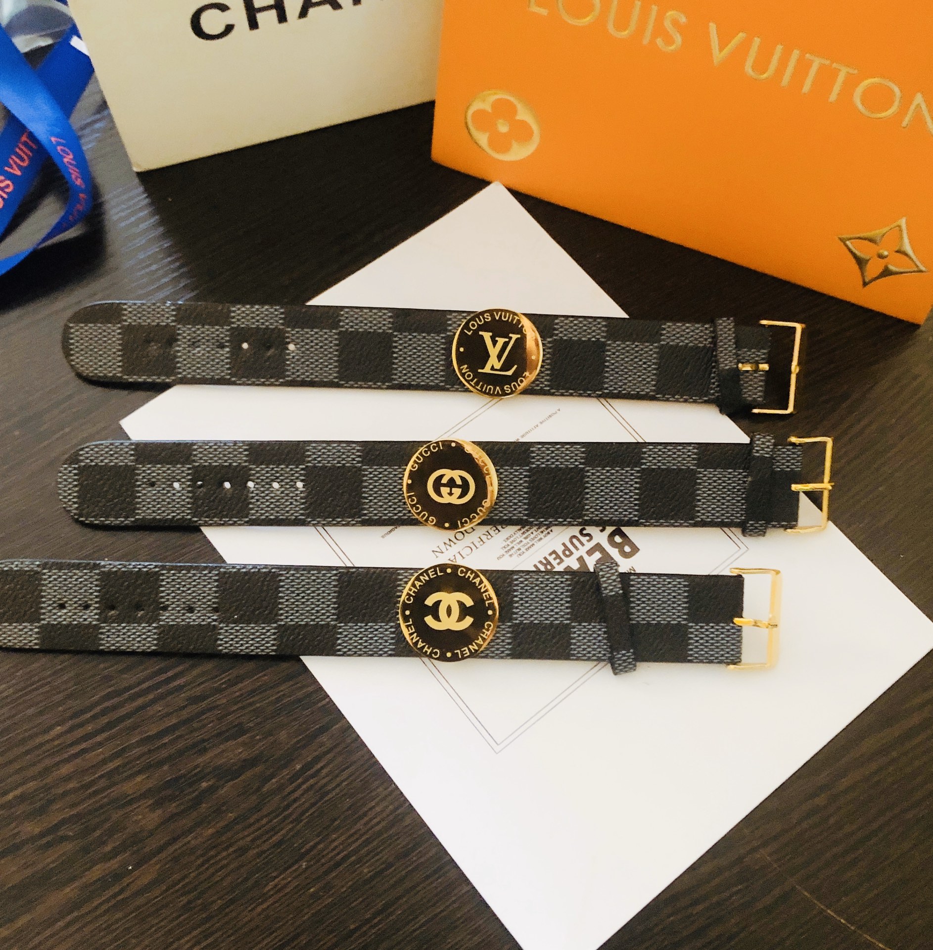 LV Louis vuitton/Chanel CC/Gucci GG Leather bracelet 110461