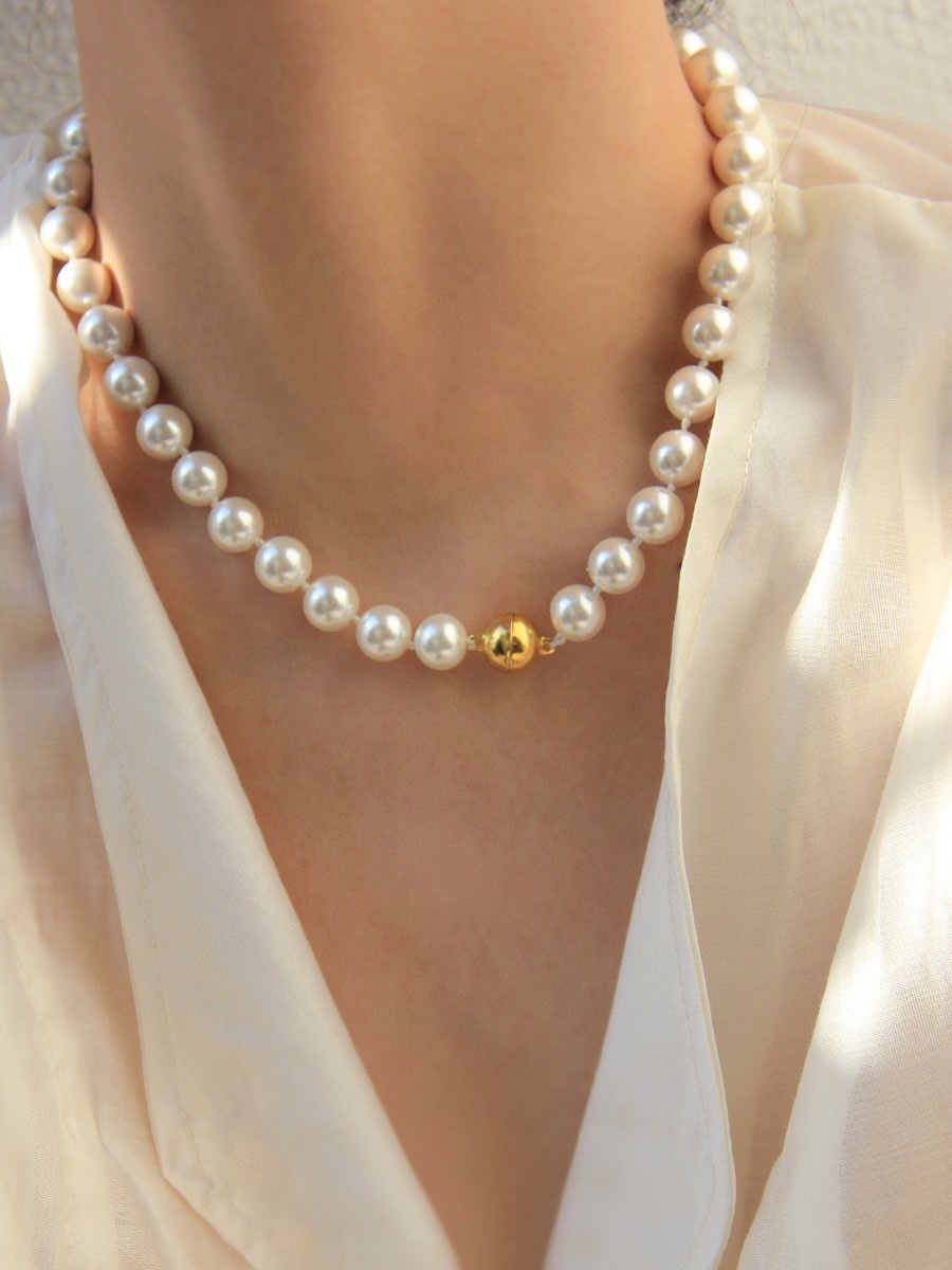 B724  TB-Tory Burch pearls choker necklace