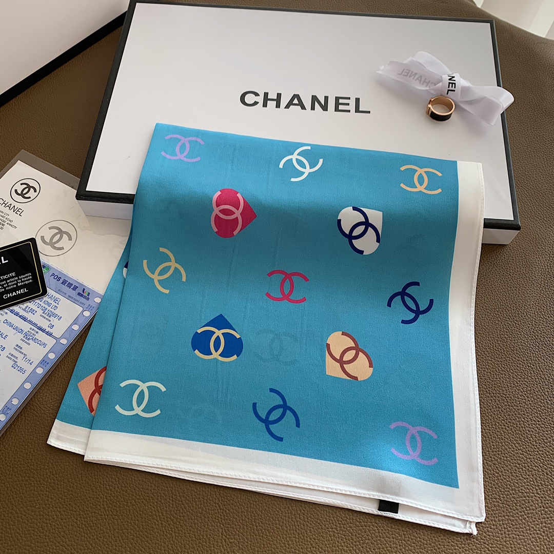 Chanel Silk scarf 70cm 113741