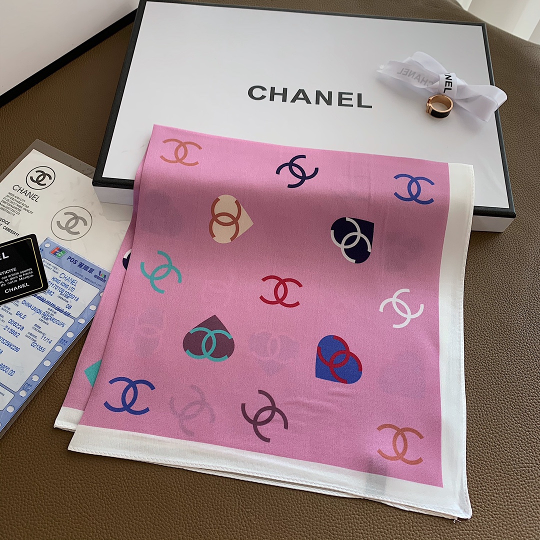 Chanel Silk scarf 70cm 113740