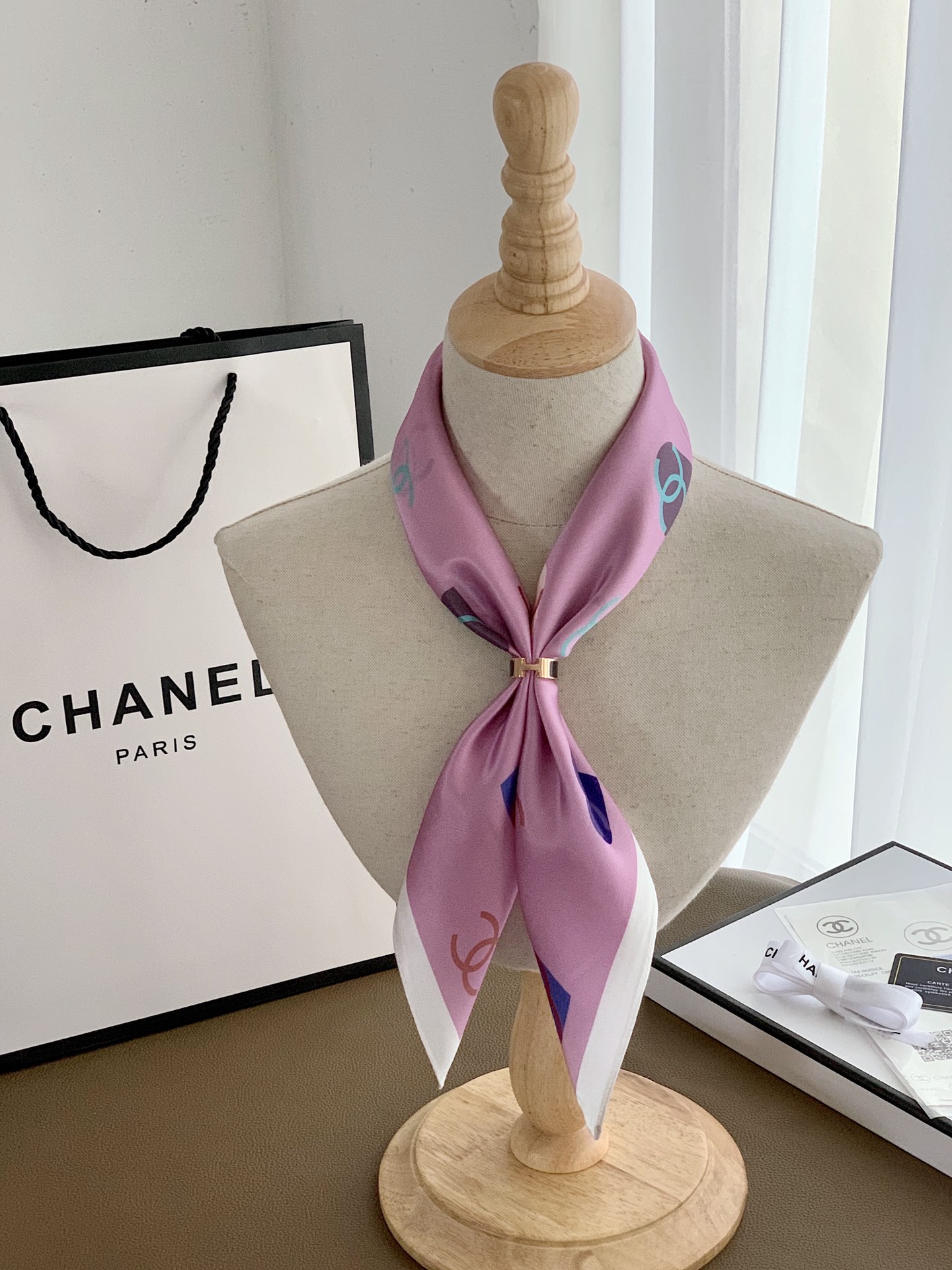 Chanel Silk scarf 70cm 113740