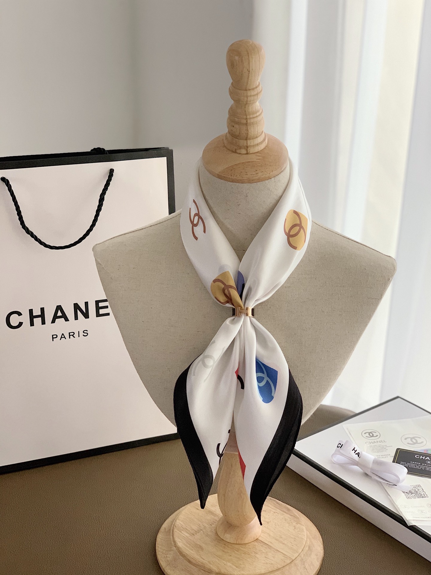 Chanel Silk scarf 70cm 113739