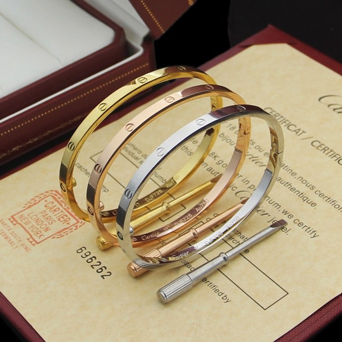 Thin(NO-diamond) Cartier unfading love Bracelet