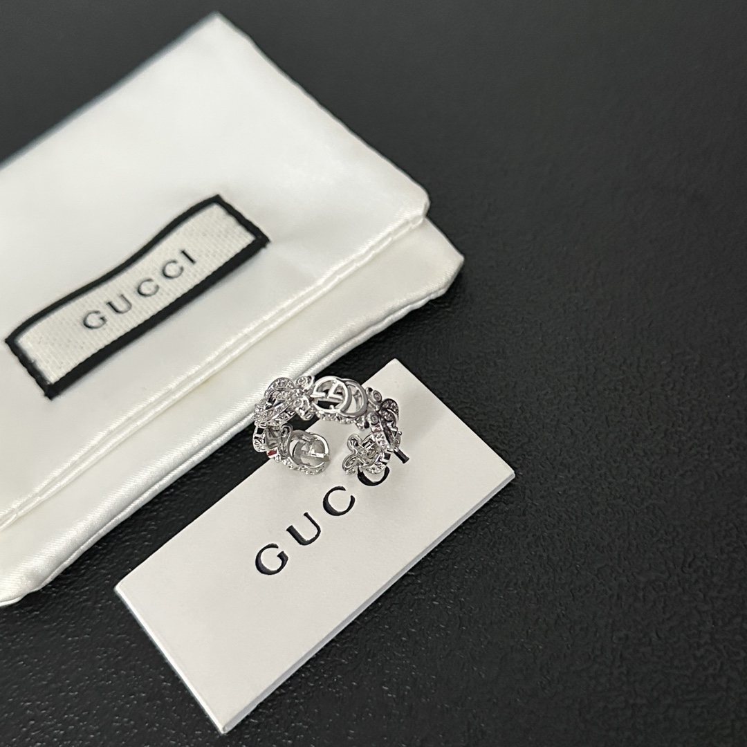 JZ098 Gucci GG silver ring