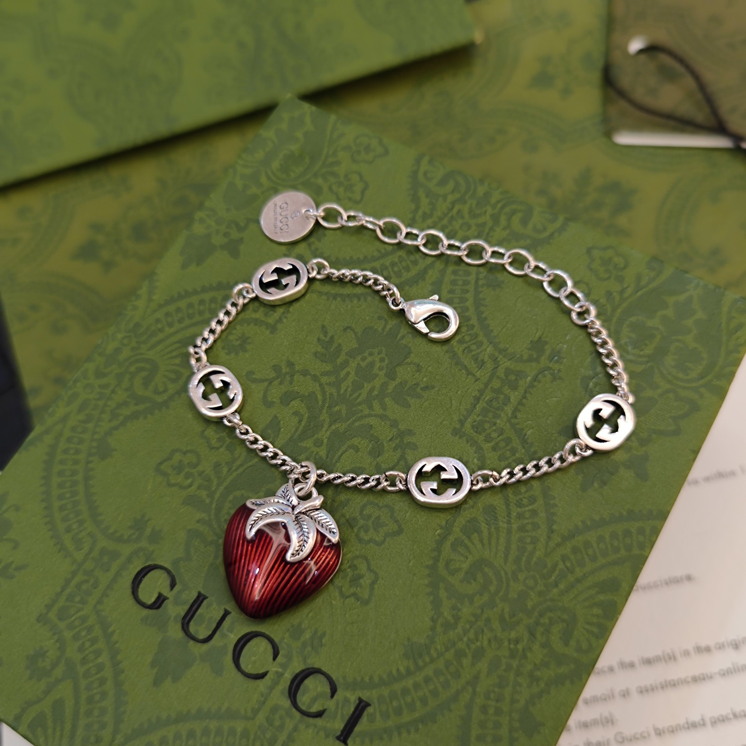 B948 Gucci red strawberry bracelet
