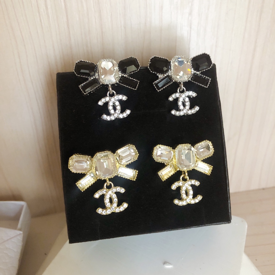 Chanel bow earrings 114109