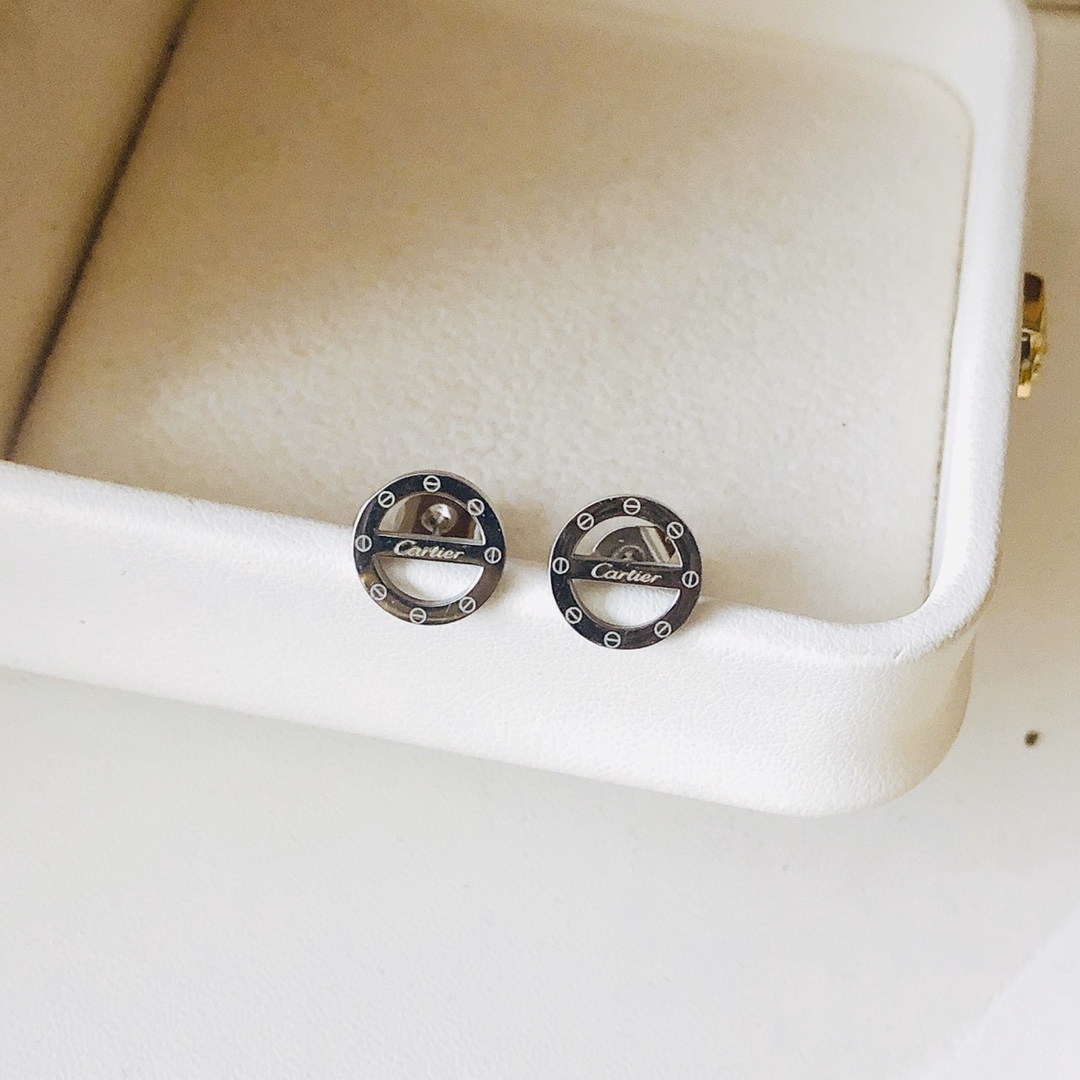 Cartier silver earrings 114106