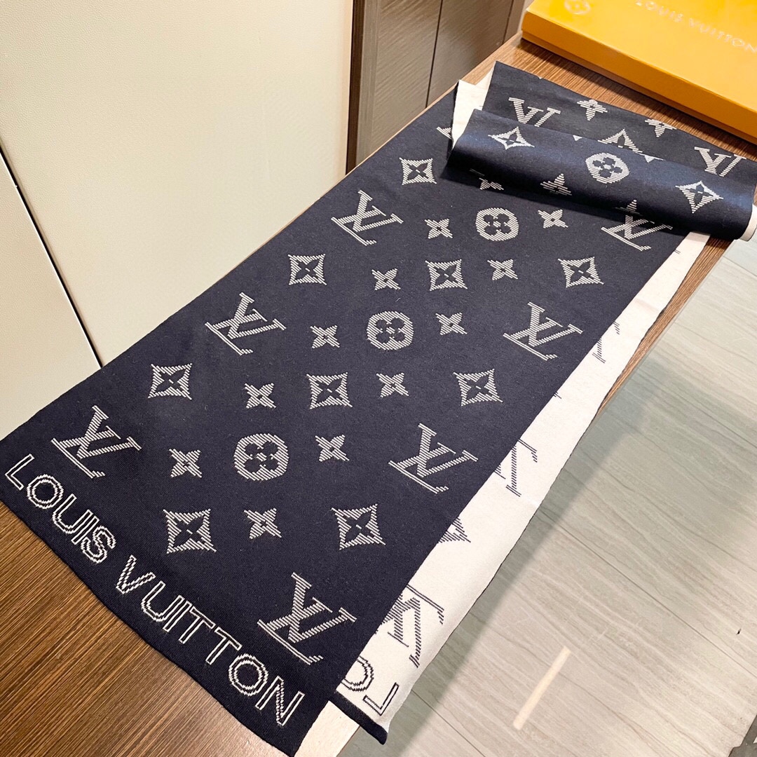 LV Louis vuitton Long woof scarf 115466