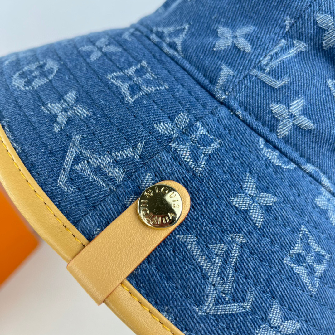 LV Louisvuitton denim bucket hat