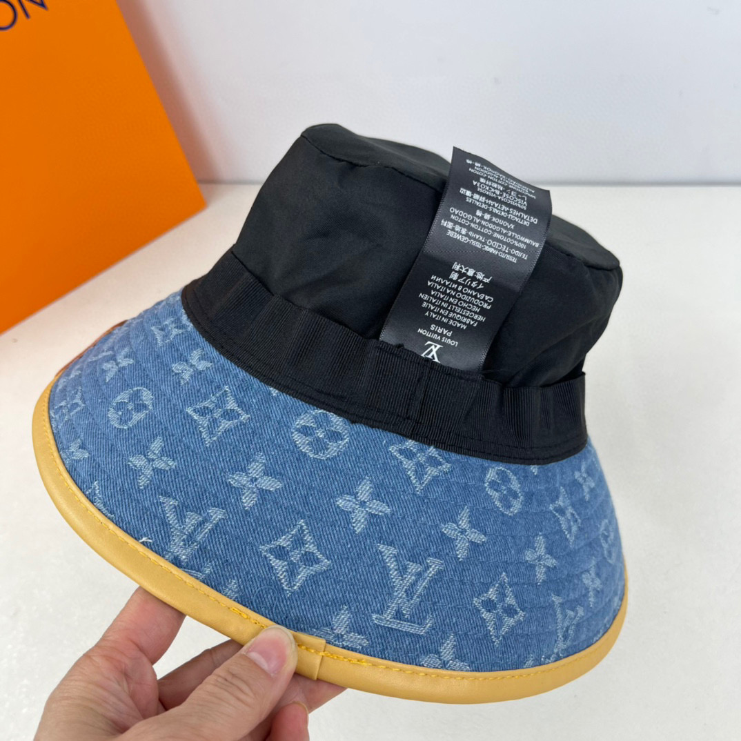 LV Louisvuitton denim bucket hat