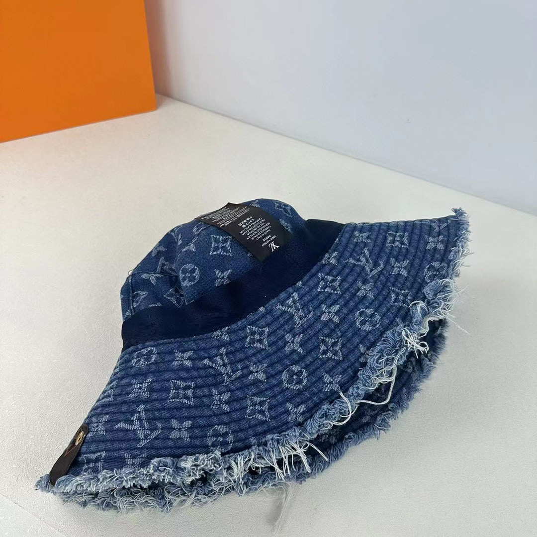 LV Louisvuitton denim bucket hat