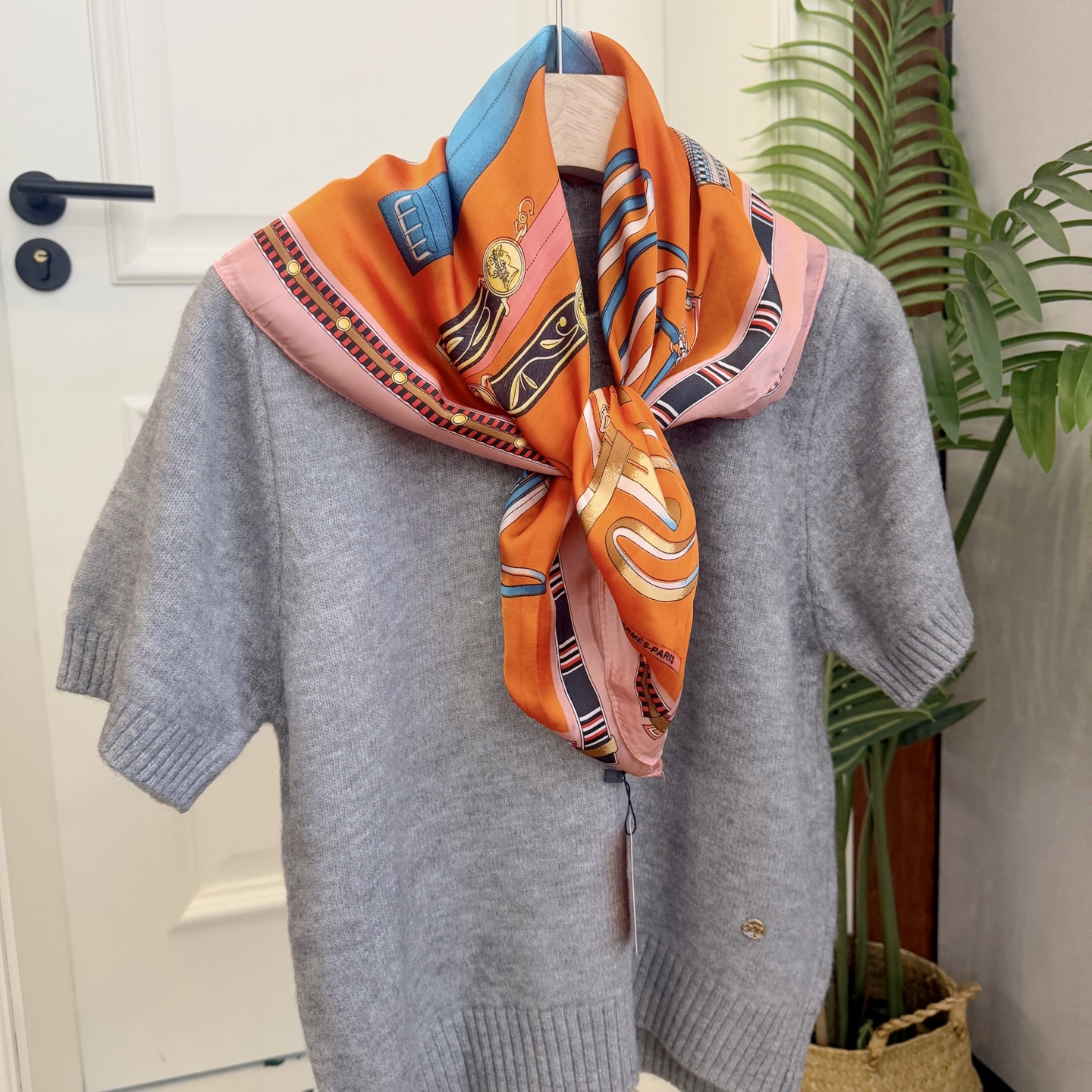 Hermes silk Scarf