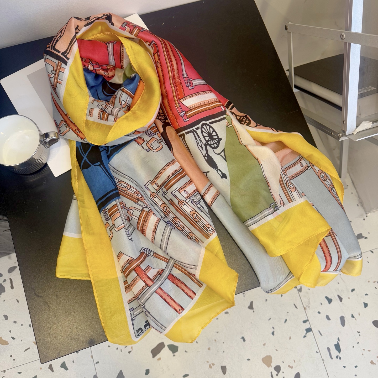 Hermes silk Scarf