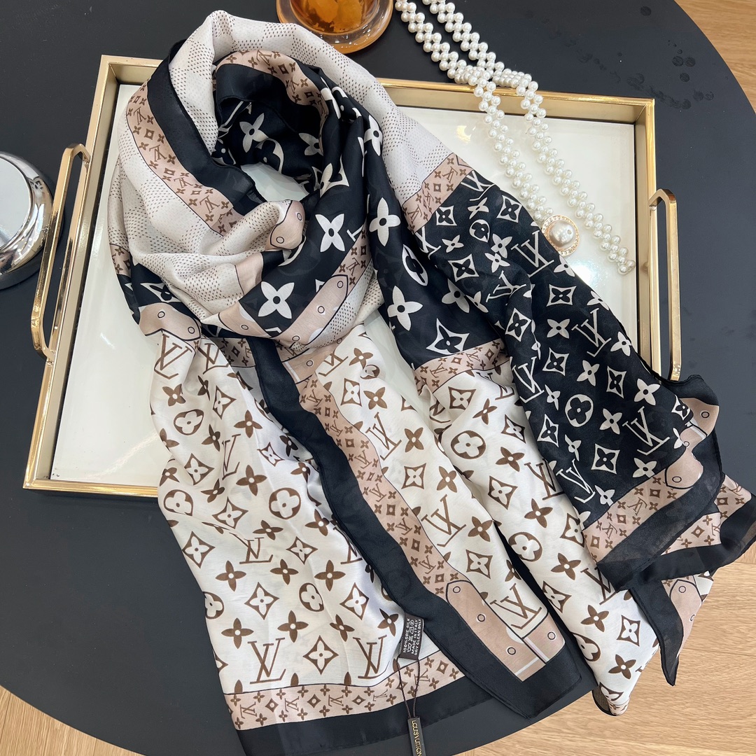 LV Louis vuitton silk Scarf