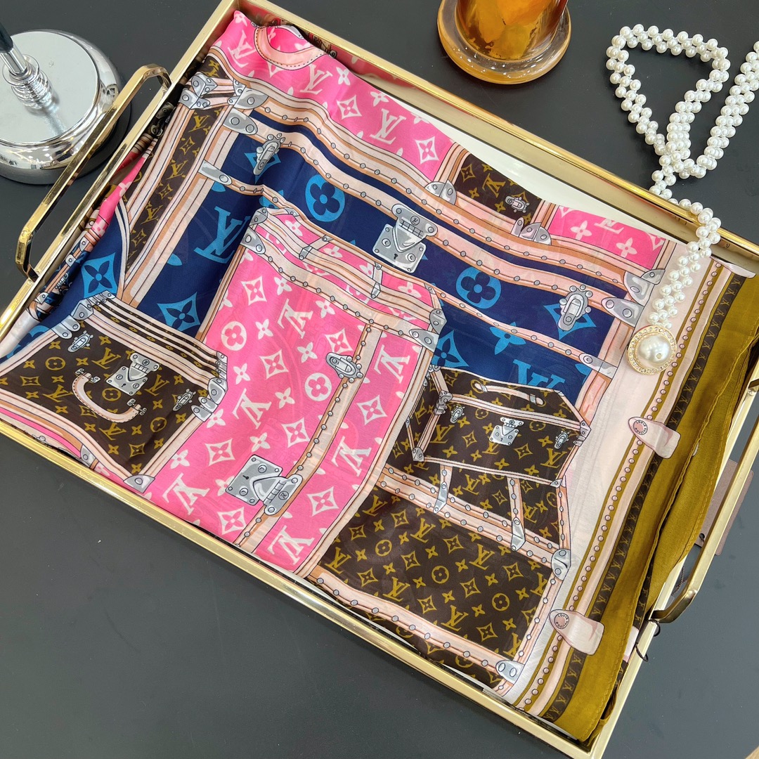 LV Louis vuitton silk Scarf