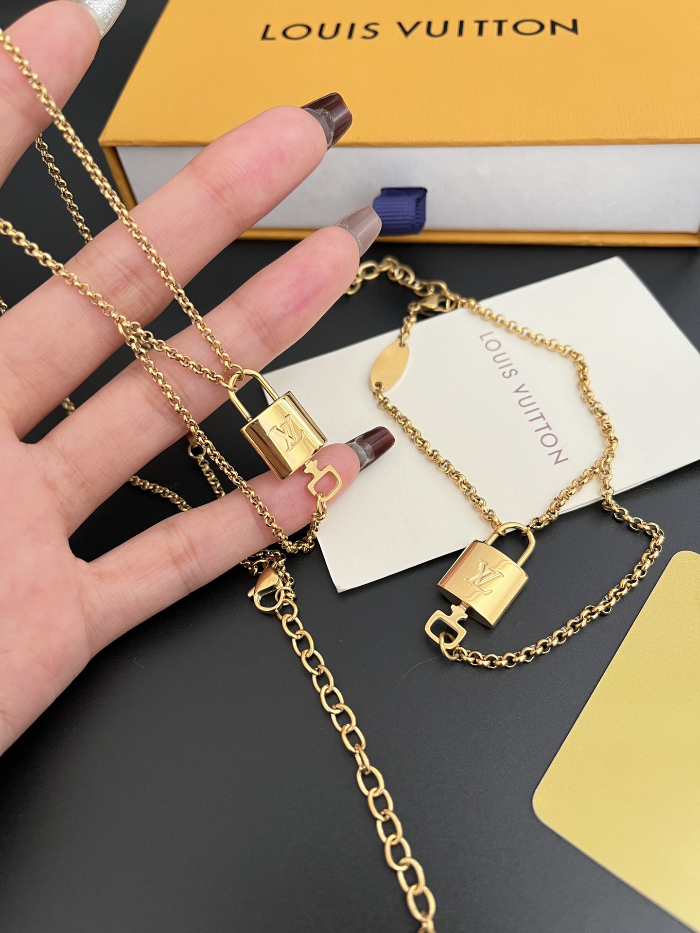 X652 LV Lock Necklace