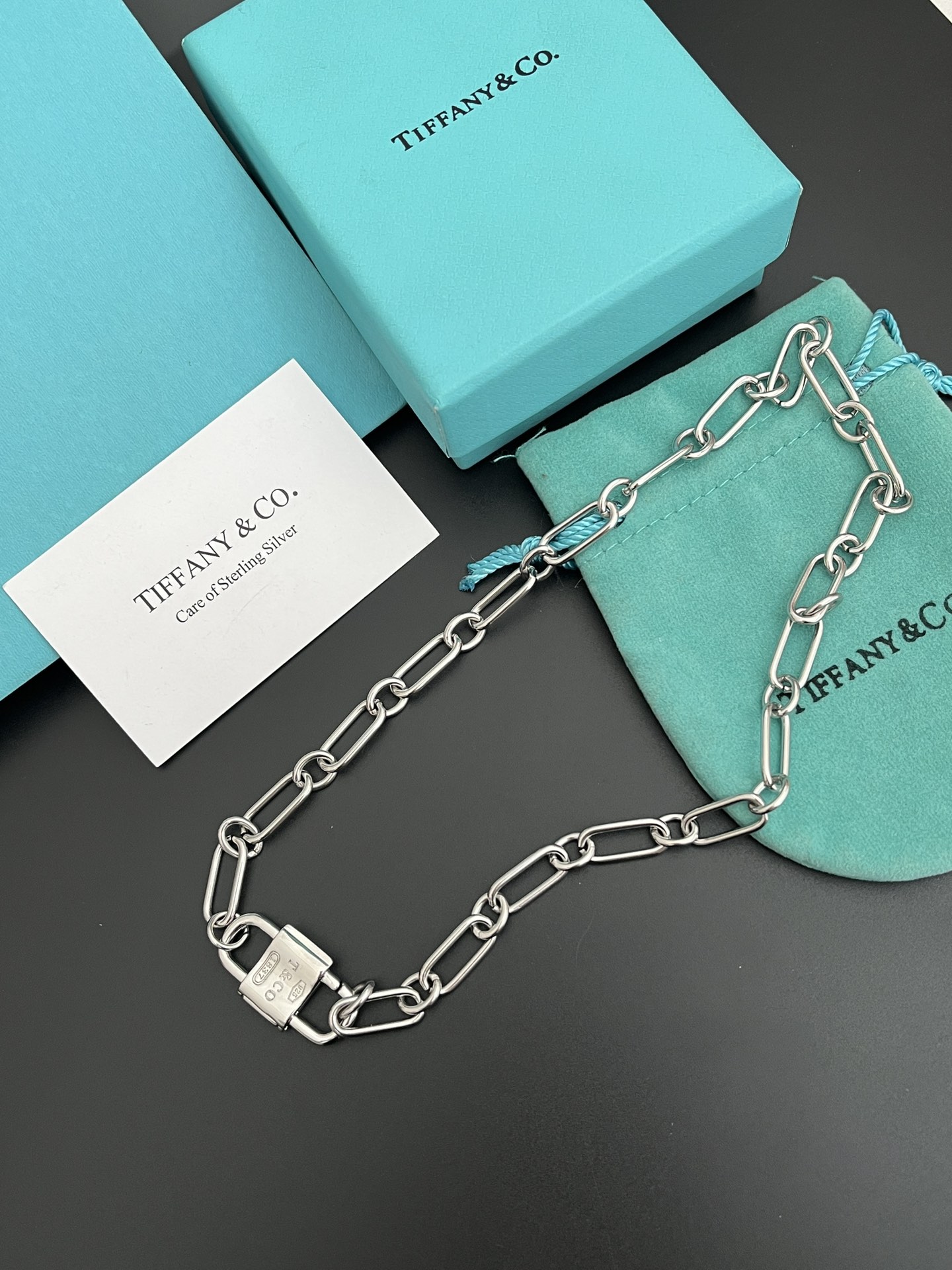 L187 Tiffany Large link Bracelet/Necklace