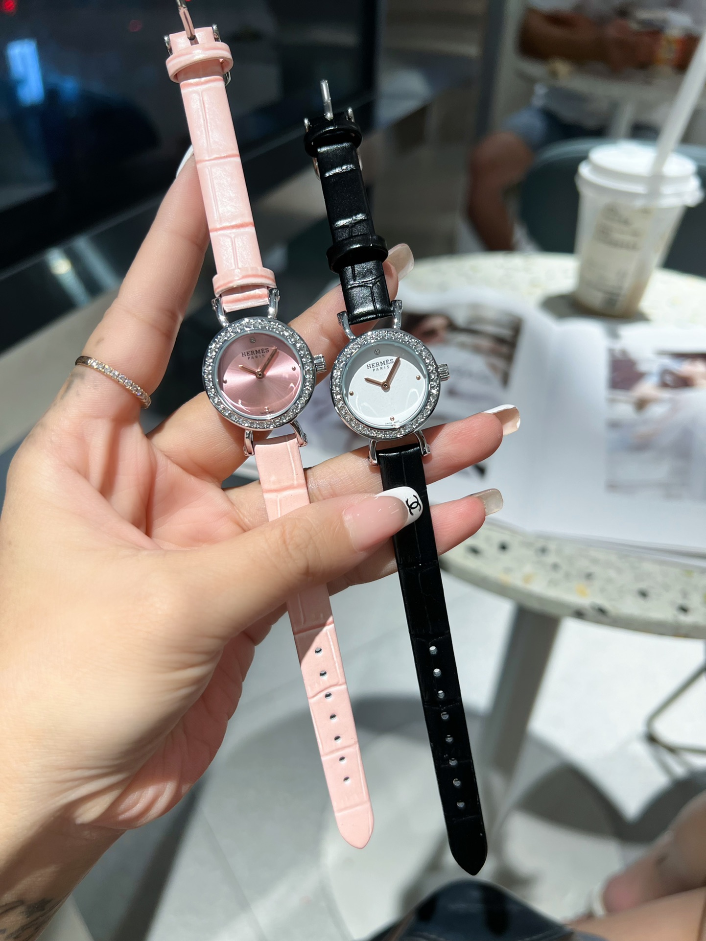 HERMES PARIS diamond quartz watch 25mm
