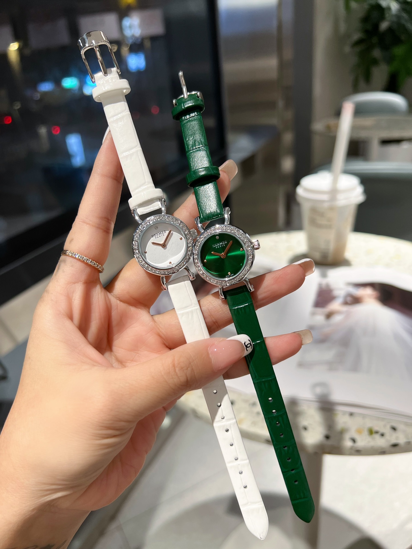HERMES PARIS diamond quartz watch 25mm
