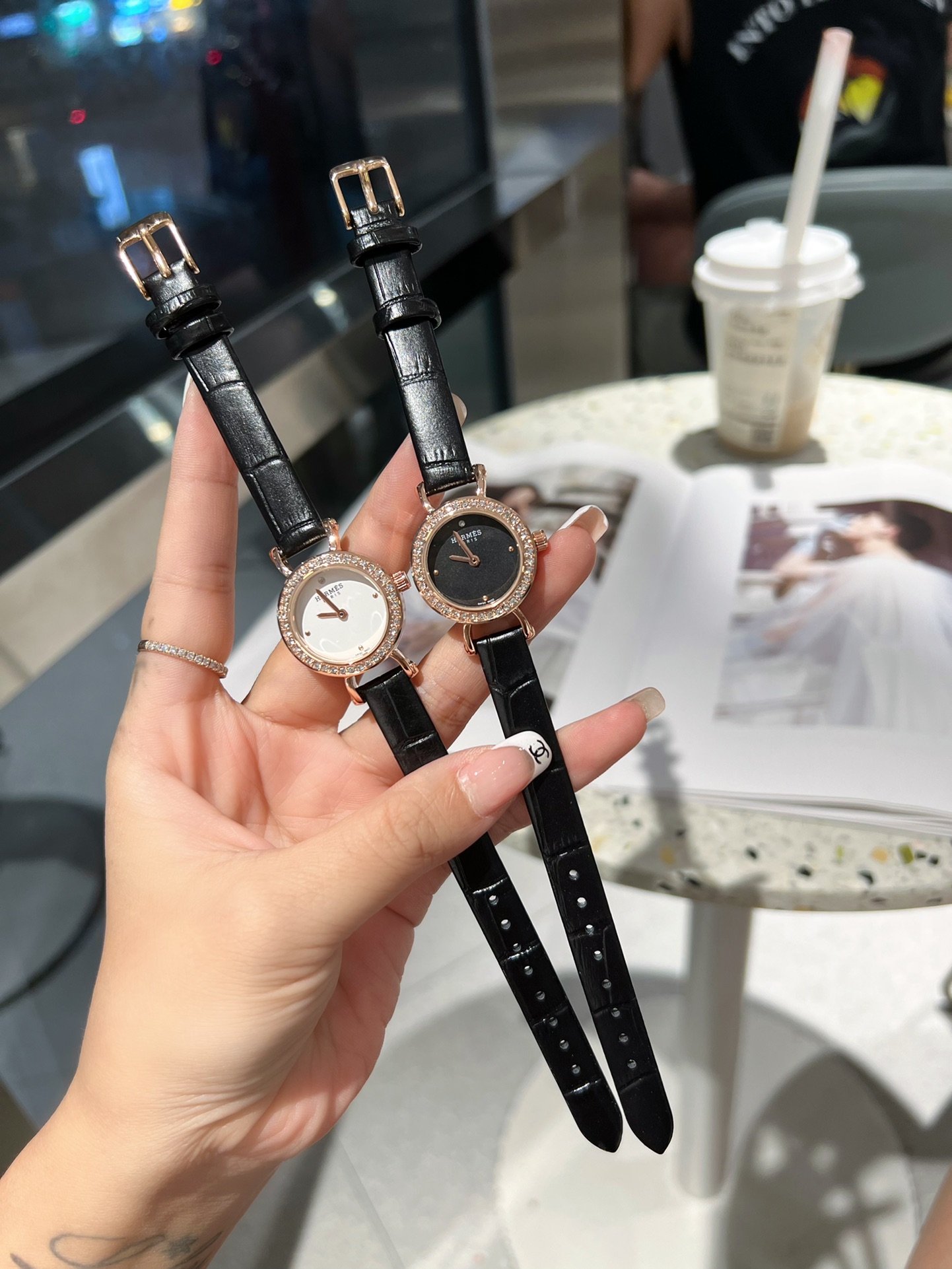 HERMES PARIS diamond quartz watch 25mm
