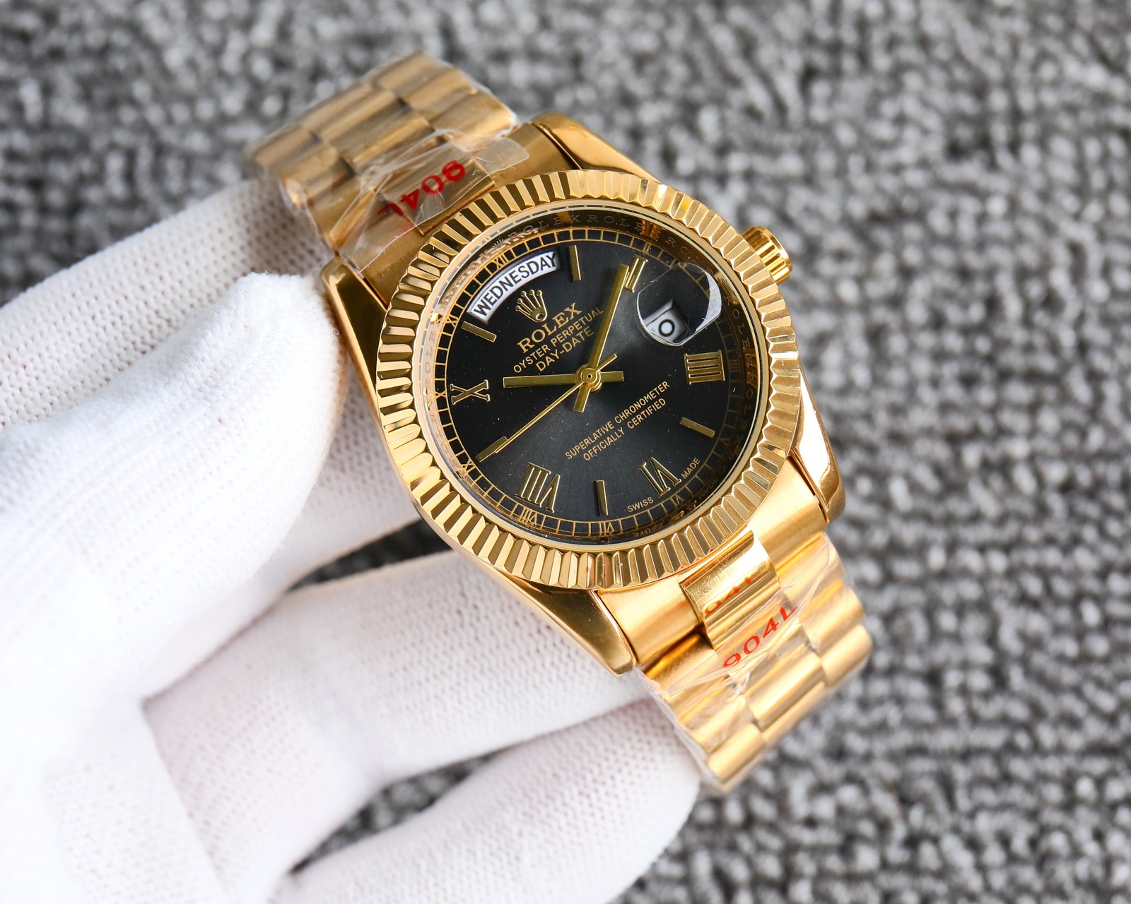 Rolex day-date Roman numeral quartz watch 36mm