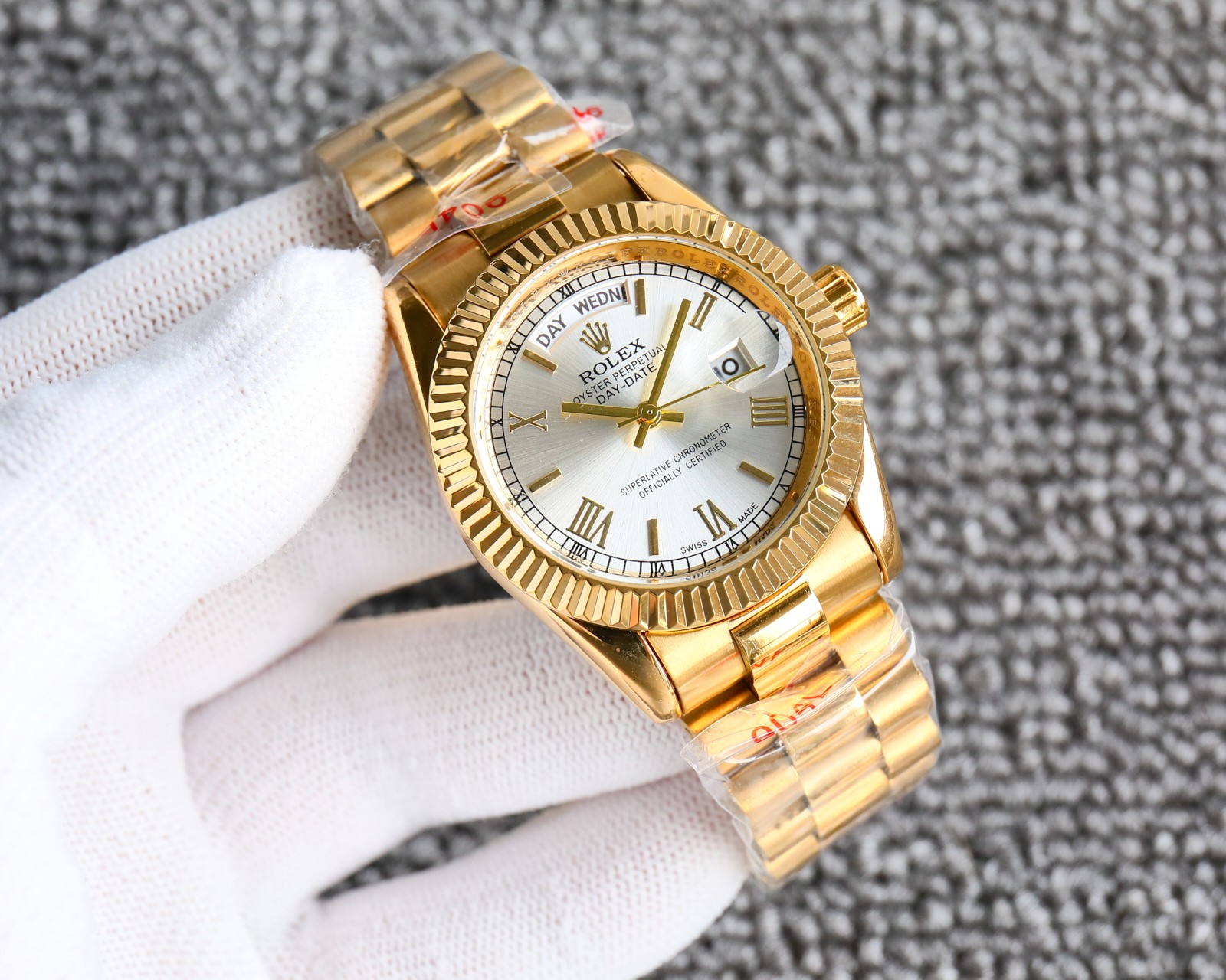 Rolex day-date Roman numeral quartz watch 36mm
