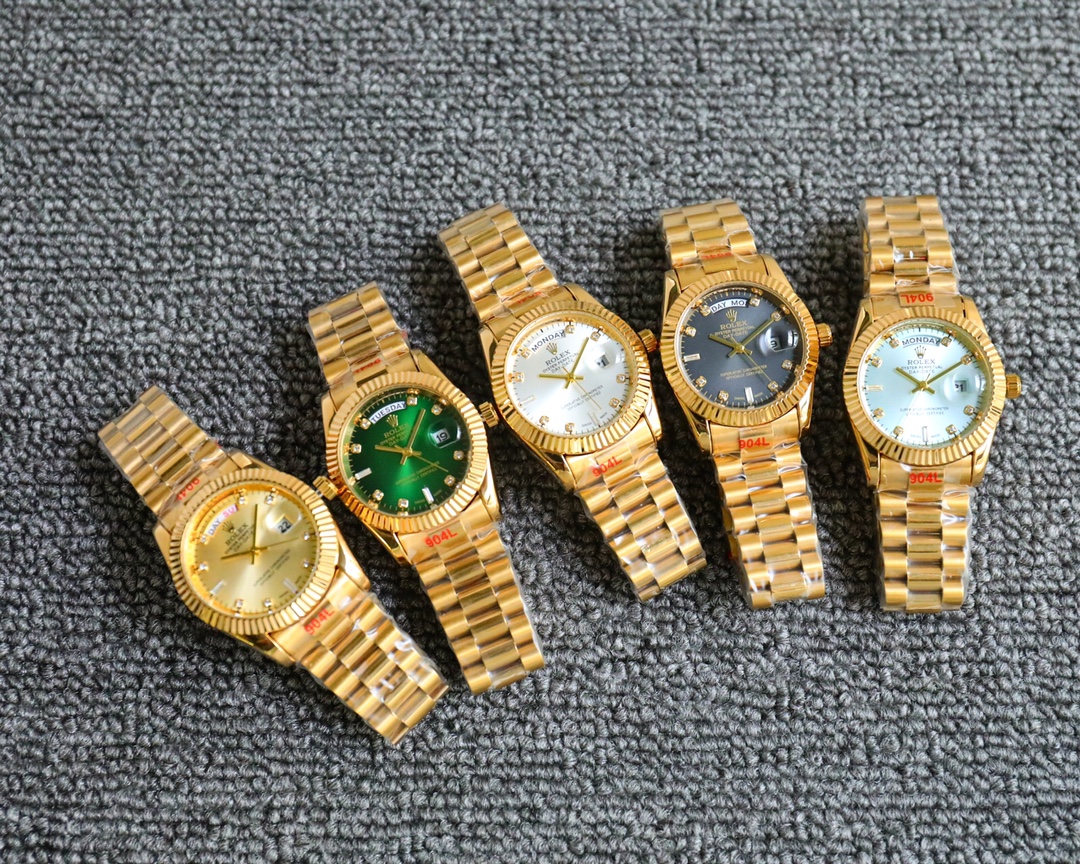 Rolex day-date diamond quartz watch 36mm