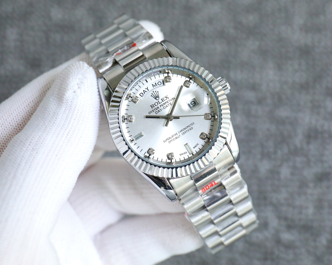 Rolex day-date diamond quartz watch 36mm