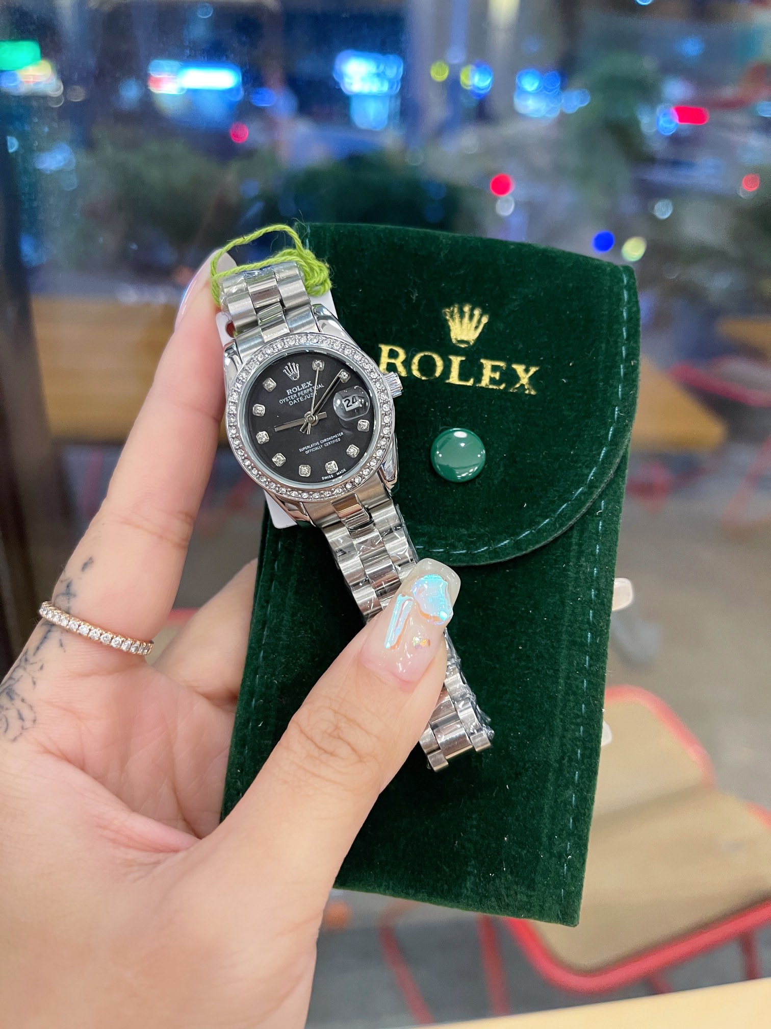 Rolex Diamnd women 28mm Quartz watch
