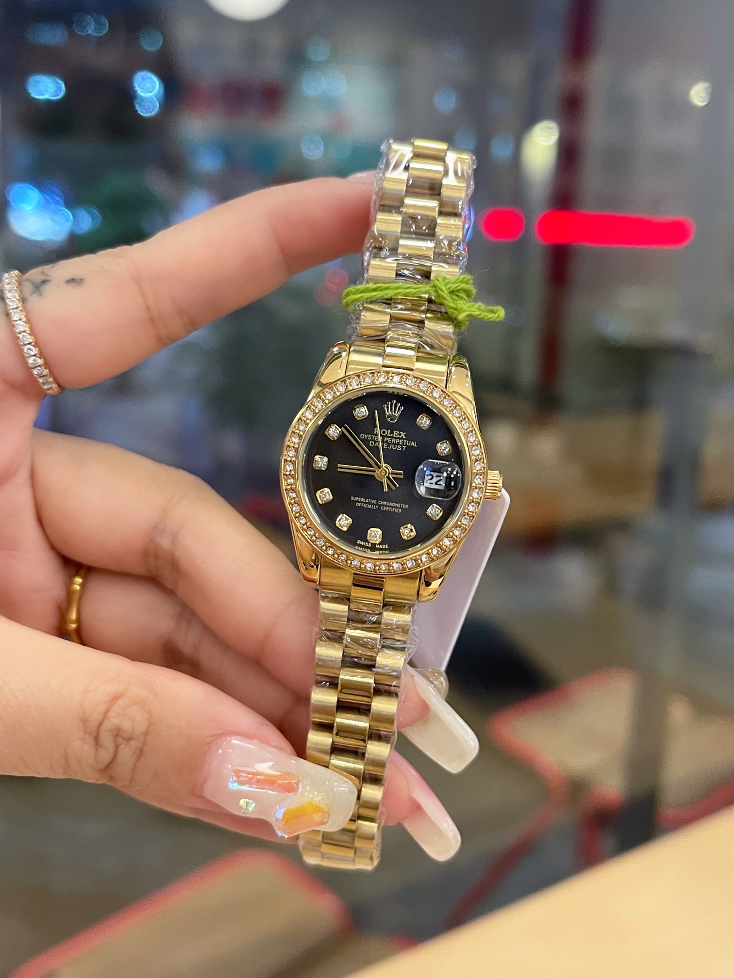 Rolex Diamnd women 28mm Quartz watch