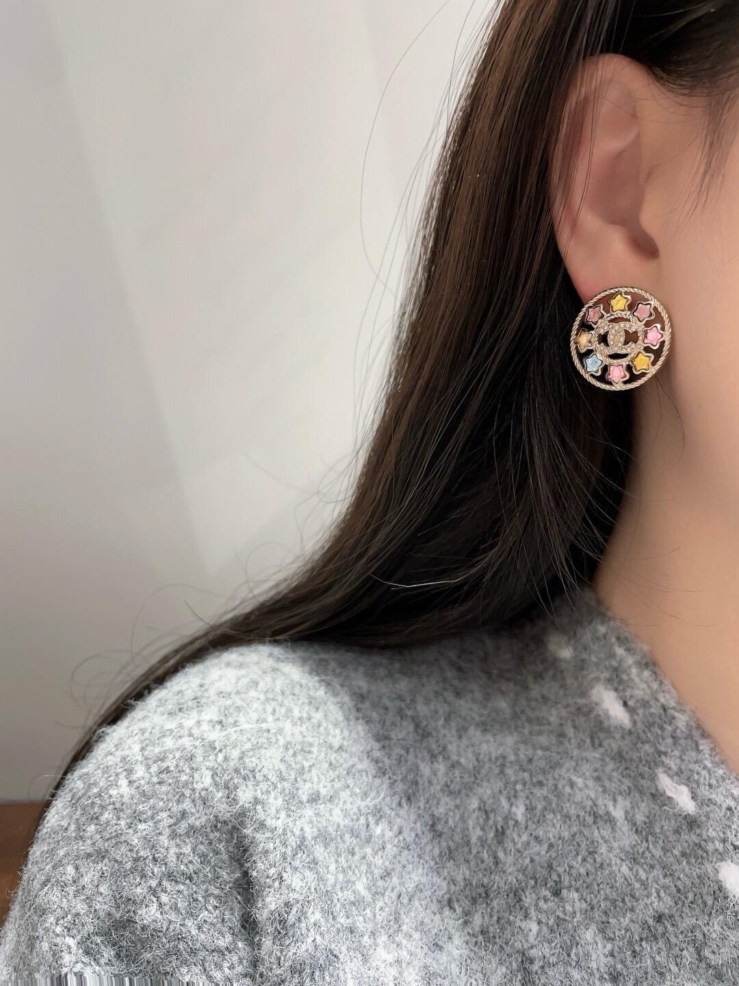 A1124 Chanel colorful earrings