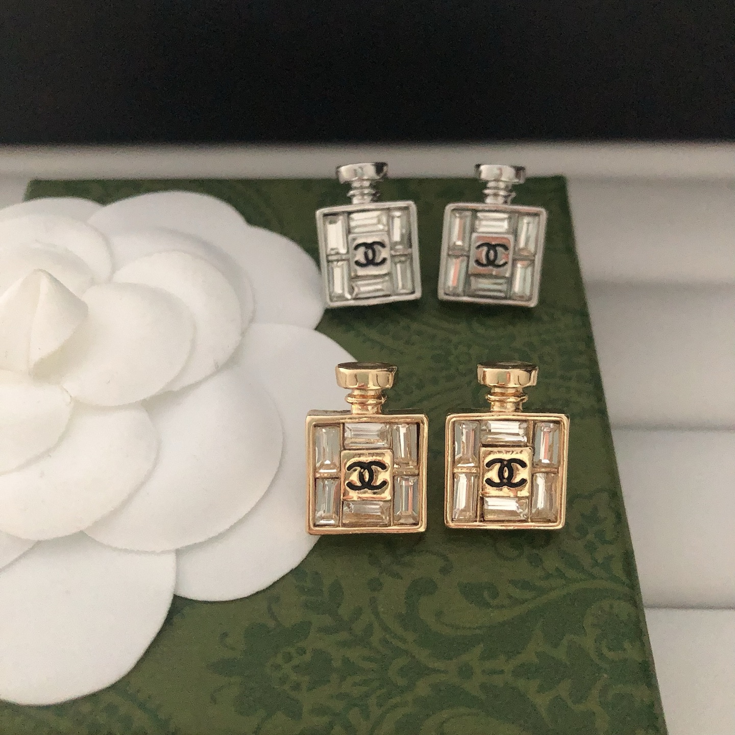 Chanel perfume bottle earrings 116269