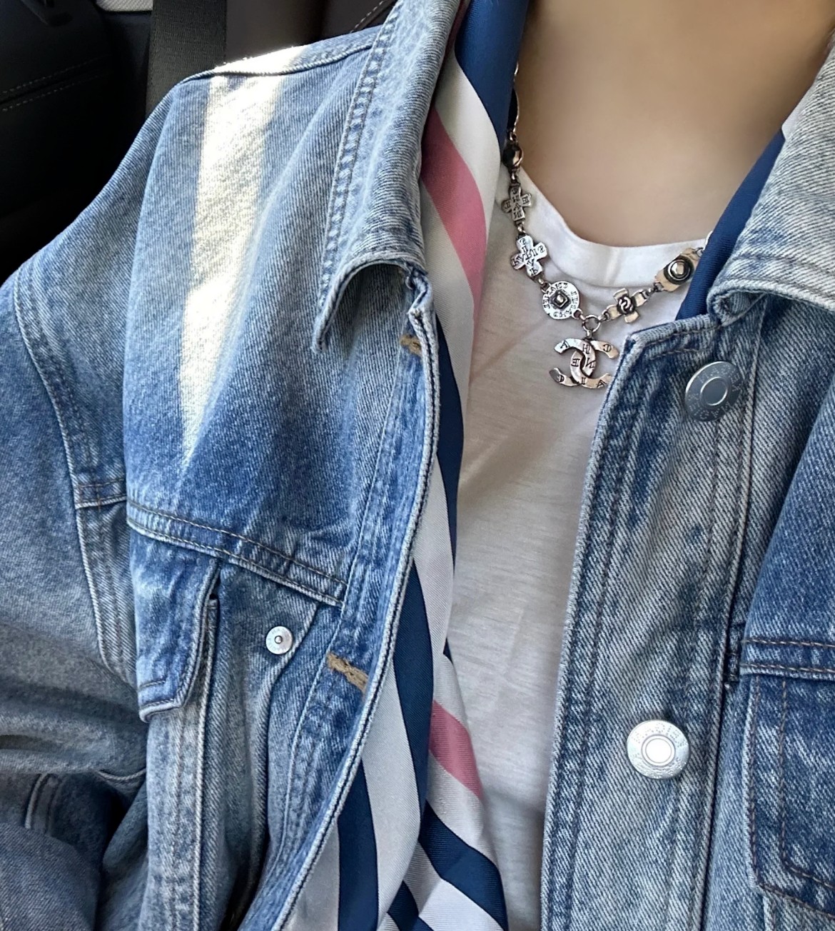 B641 Chanel vintage silver necklace