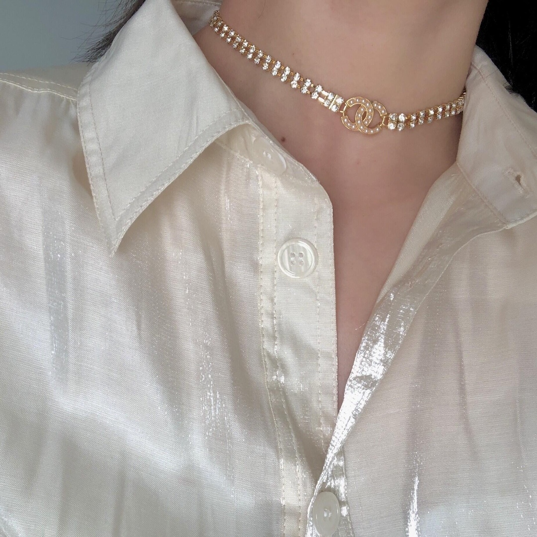 X669 Chanel choker Crystal necklace
