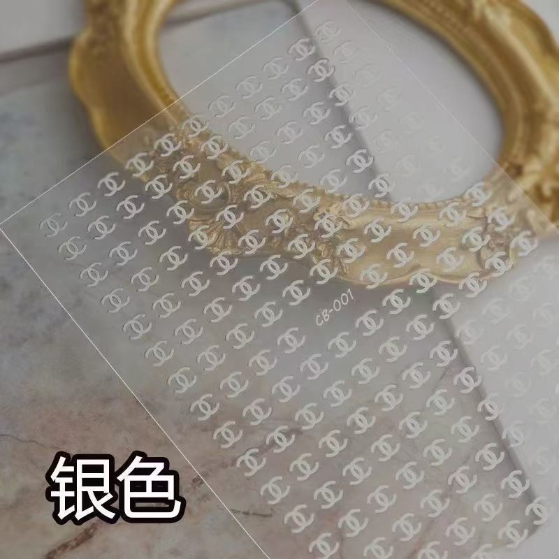 3D Chanel CC Nail sticker 1pcs
