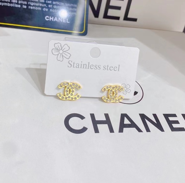 Chanel CC Titanium steel earrings 116435
