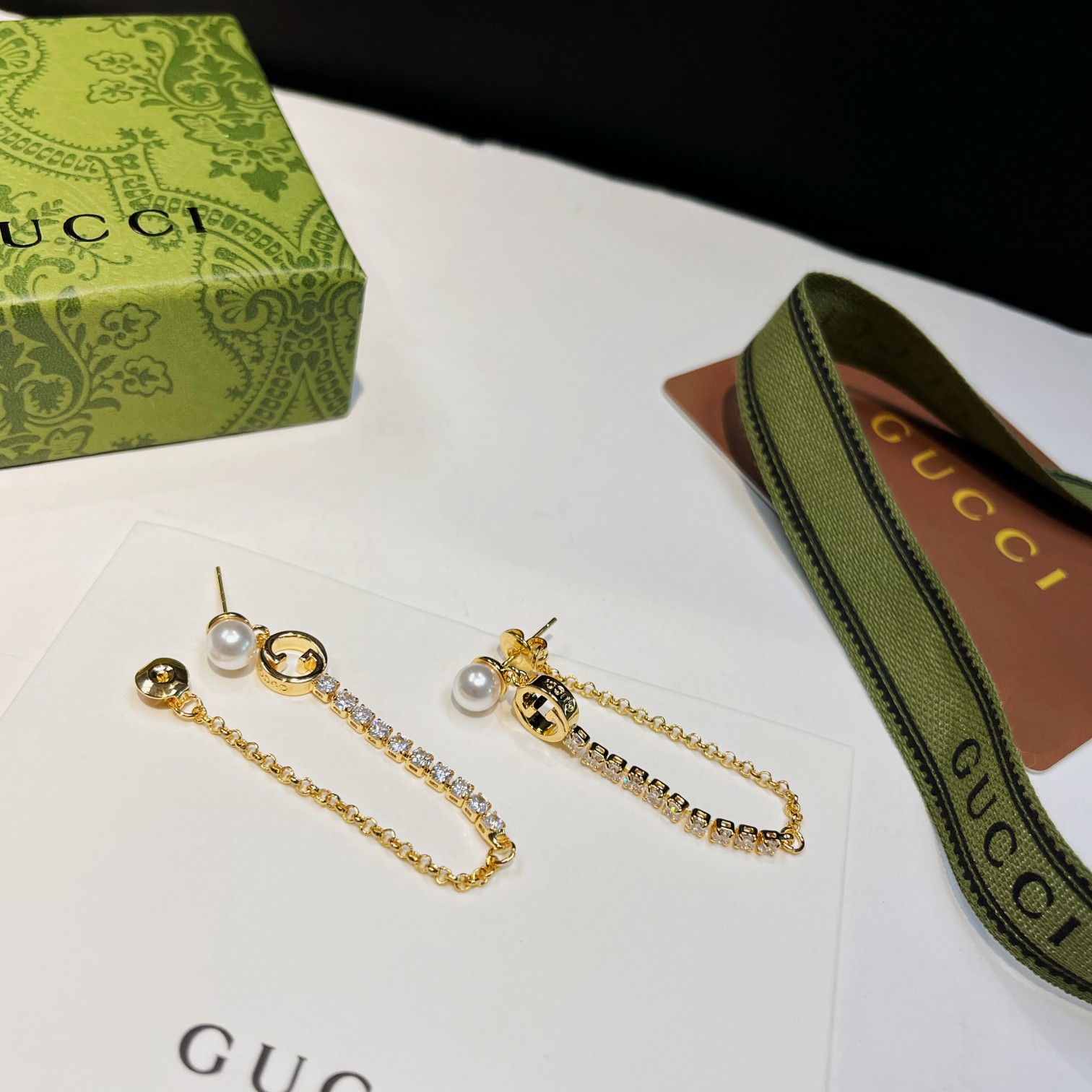 A1263 Gucci crystal earrings