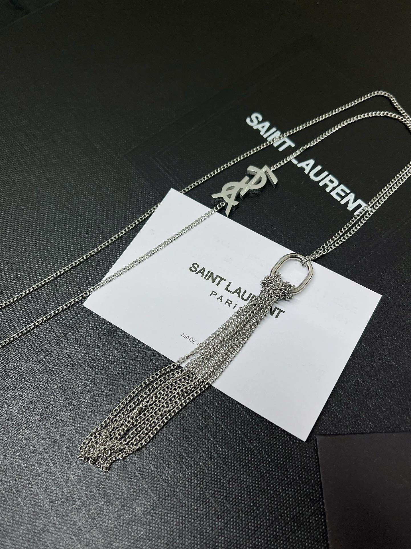 X691 YSL titanium steel Long necklace