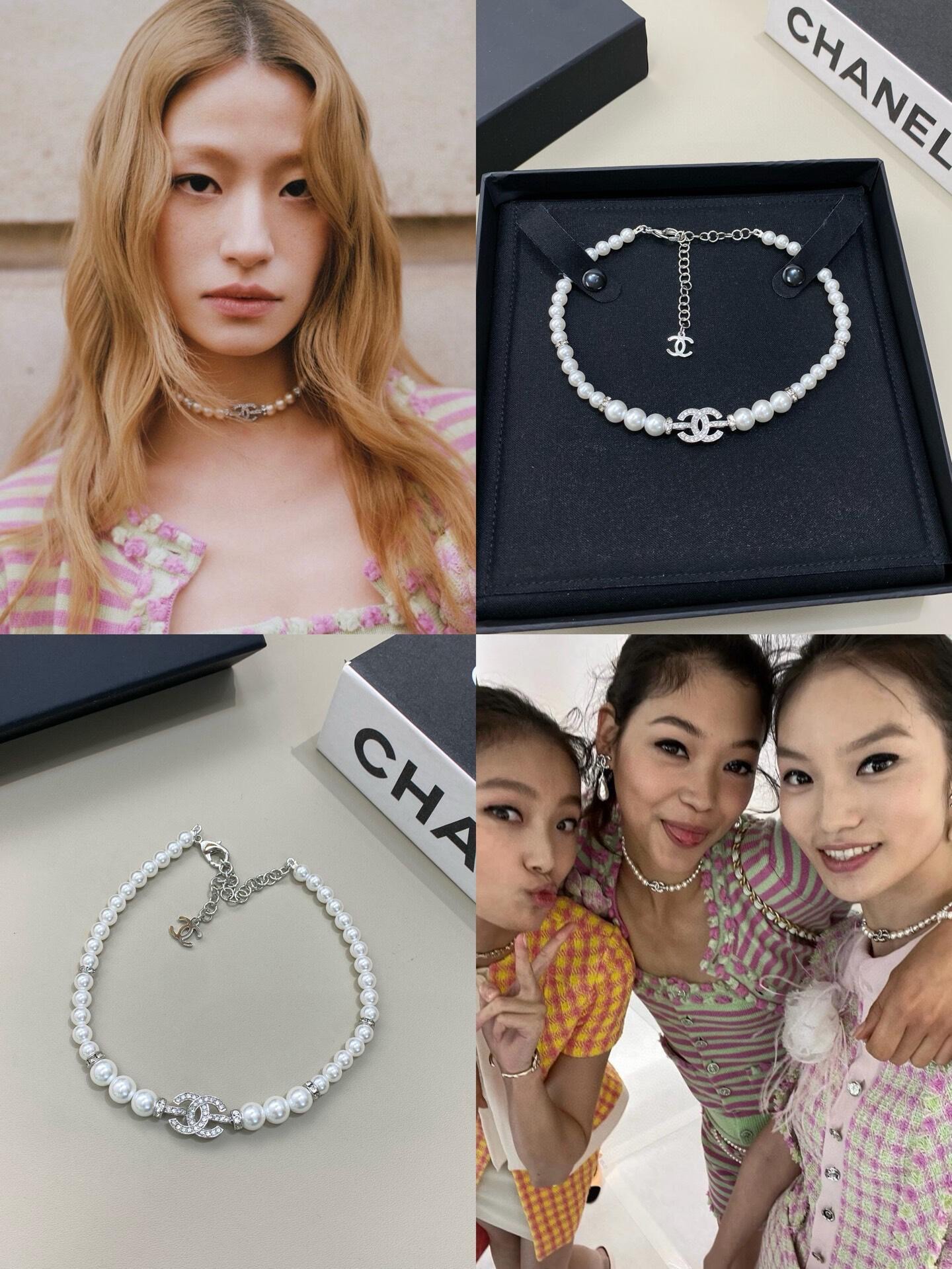 X692  Chanel choker pearls necklace
