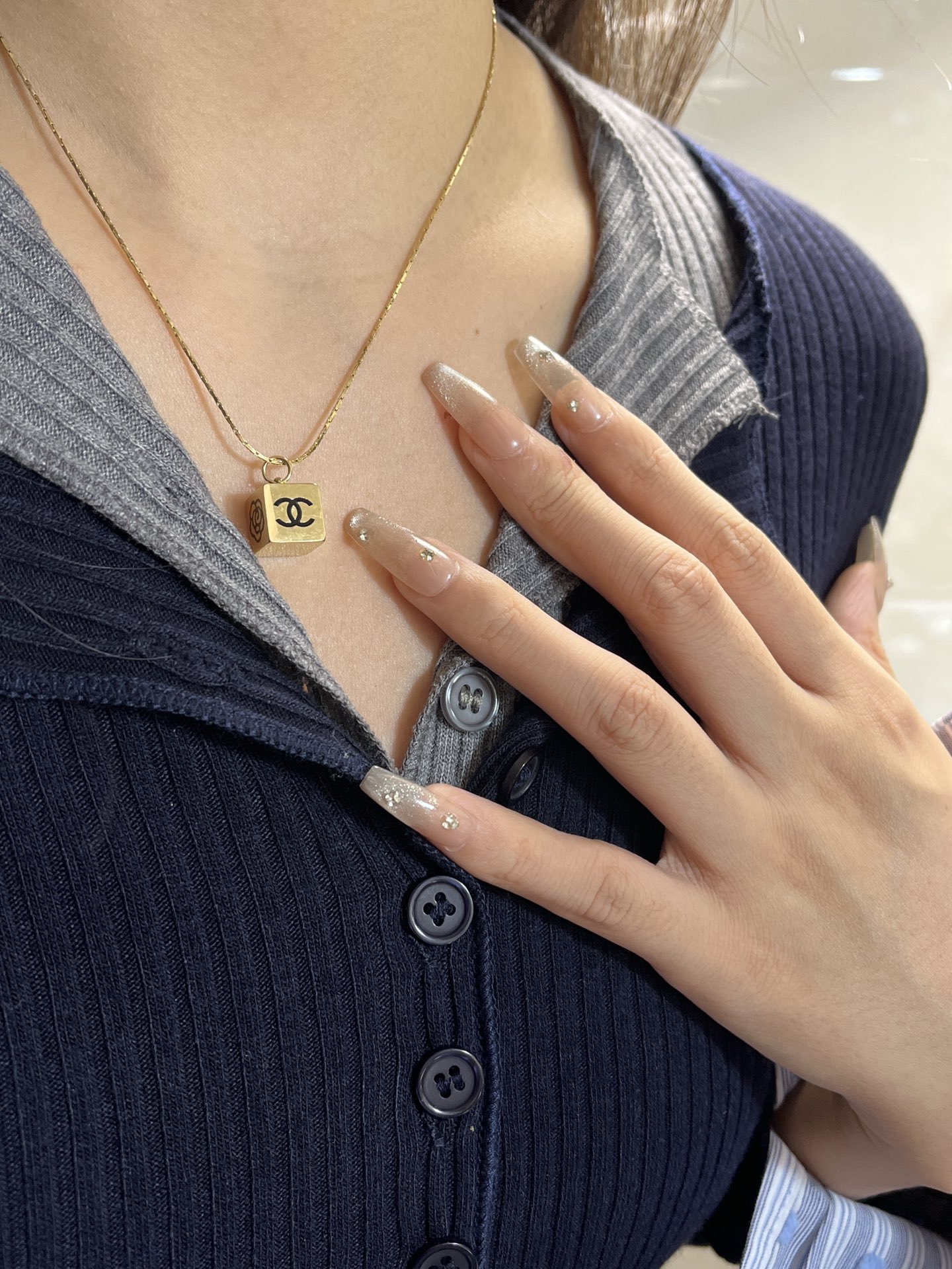 X294 Chanel square necklace